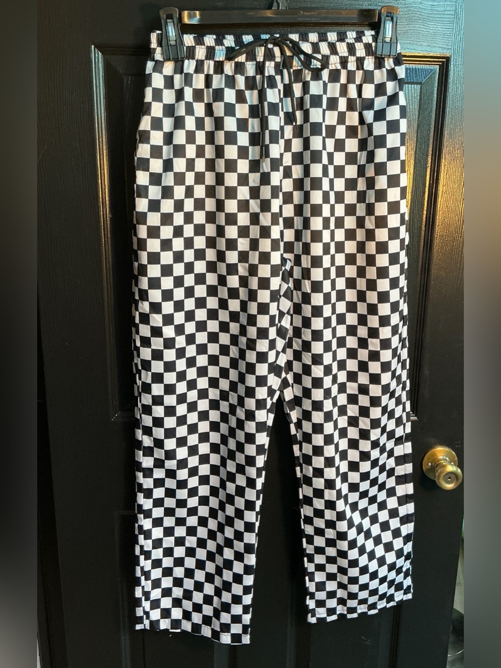 Black and White Checkerboard Pants